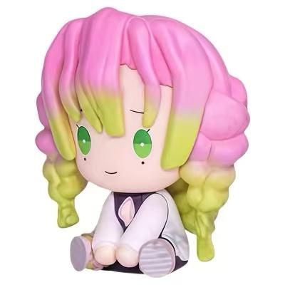 Genuine Action Figure Kimetsu No Yaiba Akaza Kochou Shinobu Genuine Action Figure Small Round Eyes Gacha Figure Model Toys