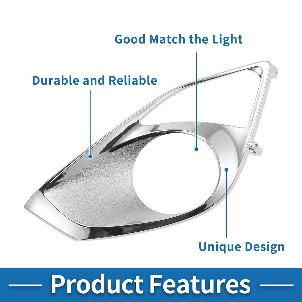 ABSOPRO Вставки крышек противотуманных фар переднего нижнего бампера для Toyota Avalon Серебристый тон 1 Передняя левая 2013-2015, АБС, Штука,