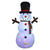 Inflatable Christmas Snowman Decor Inflatable Snowman Outdoor Christmas Garden Decor Manual Inflation with Branches Holiday Indoor/Outdoor Party Garde
