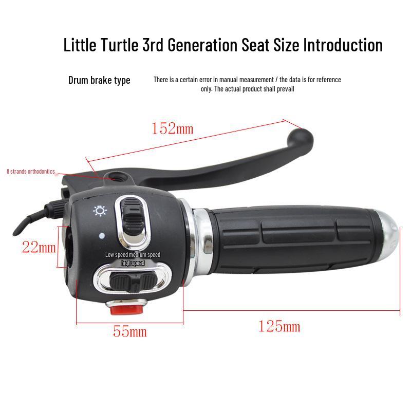 Комбинированный переключатель руля электромобиля с поворотной ручкой, функциями сигнала, запуска, фары и указателей поворота