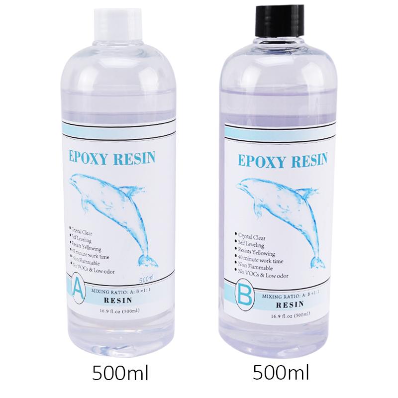 1:1 прозрачная эпоксидная смола. Кристально прозрачная художественная эпоксидная смола. Набор из 2 частей эпоксидной смолы для литья с мерными стаканчиками, палочкой и силиконовыми перчатками.