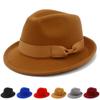 British Style Jazz Hat: Retro Wool Felt, Autumn & Winter Fashion, All-Match Small Gentleman Hat