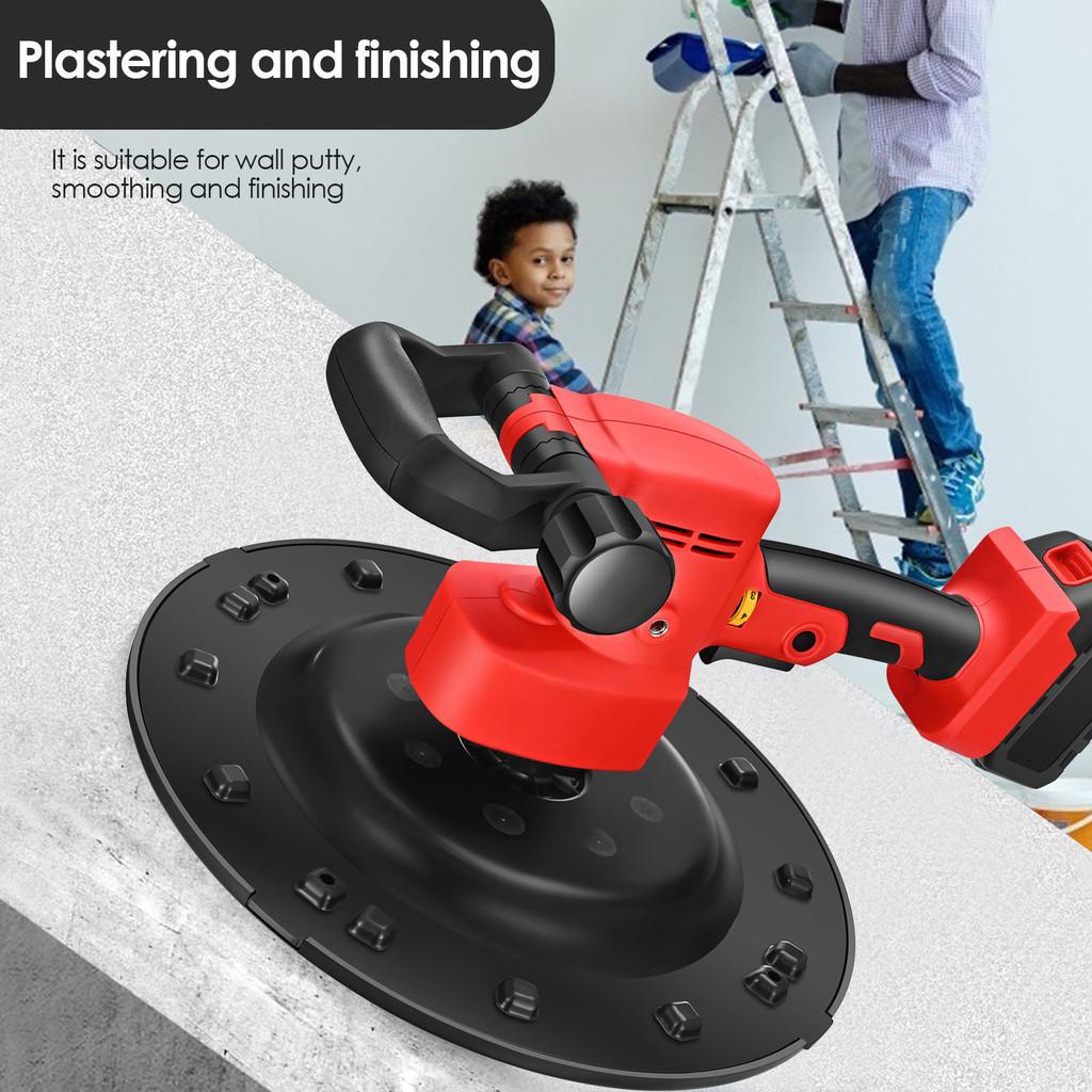 1700W Cement Plaster Sander Grinder with Auto Cement Mixing Rod Electric Concrete Mortar Trowel Wall Polishing Machine