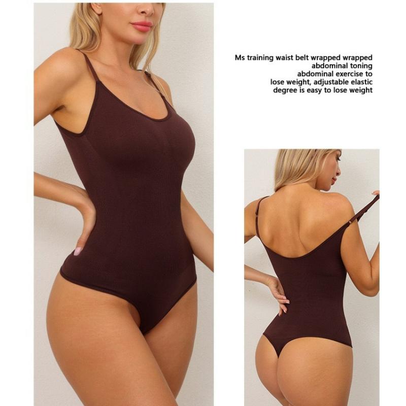 Женский бесшовный комбинезон бикини с Т-образным вырезом для коррекции фигуры, комбинезон с контролем талии, корсет на подтяжках, боди S-3XL