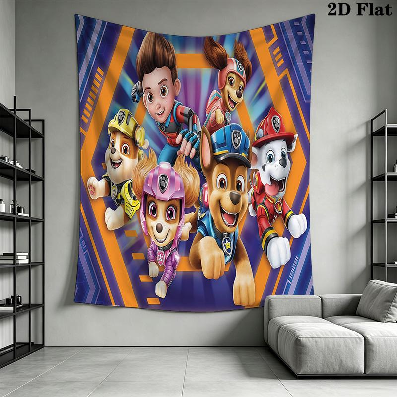 Paw Patrol Adventure Quest Tapestry Background Cloth Fashion Print Soft Home Decor Work Of Art