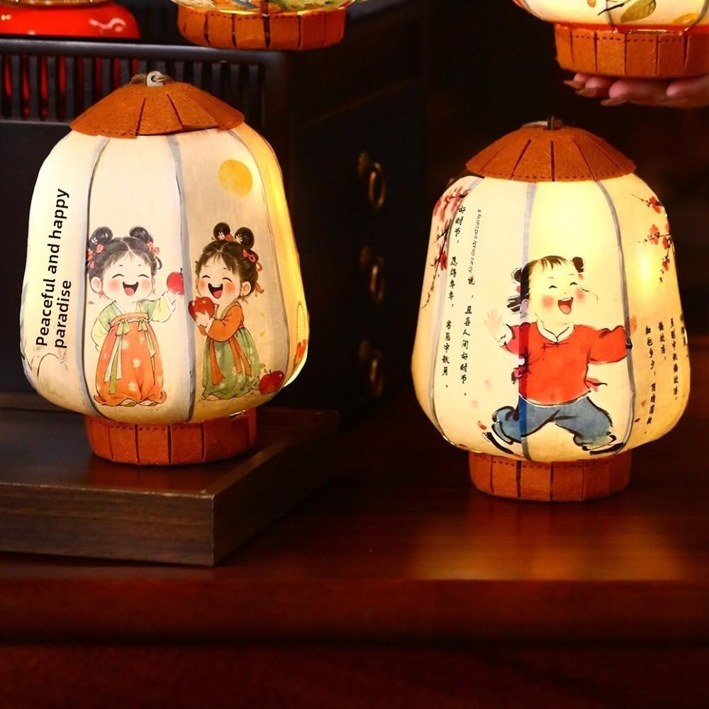 Good Luck New Year Lantern Traditional Handheld Lantern Ancient Style Lantern  New Year Celebration