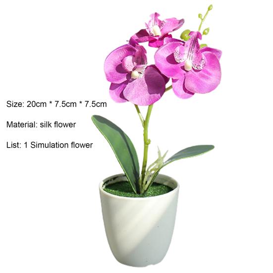 Поддельный бонсай, сохраняющий свежесть, многоразовый, устойчивый к ультрафиолетовому излучению, причудливый настольный искусственный шелк, бабочка, орхидея, цветок, декор для вечеринки