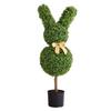 Artificial Topiary Bunny-Shape Boxwood Ball, 2 Set 914mm Faux Boxwood Plant Balls, Fake Silk Tree Look Real, Easy Assembly for Decor Front Porch