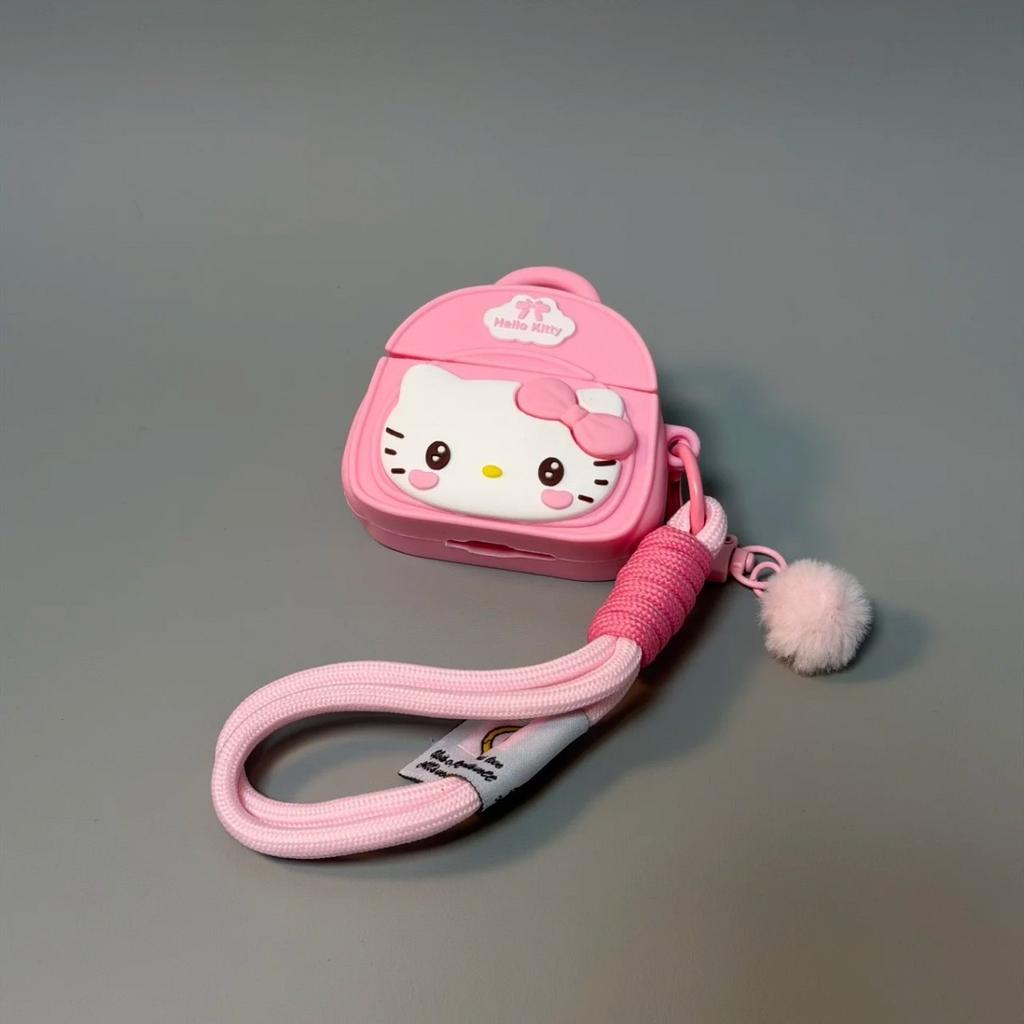 Cute kt cat schoolbag AirPods pro1 apple bluetooth headset case 1/1 generation cartoon protective case for women