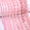 Trendy Unisex Handmade Material Random Color Necklace Keychain Jewelry Making Round 15-40Pcs 4/6/8/10/12mm Loose Beads Pink Natural Stone DIY