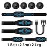Abdominal Toning Belt EMS Muscle Stimulator Toner Waist Body Slimming Shaping Waist Arm Leg Massage Lose Weight Home Fitness