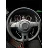 Для VW Golf 6 Jetta MK6 Bora Polo Sagitar Santana Автоаксессуары Черная перфорированная отделка рулевого колеса из микрофибры
