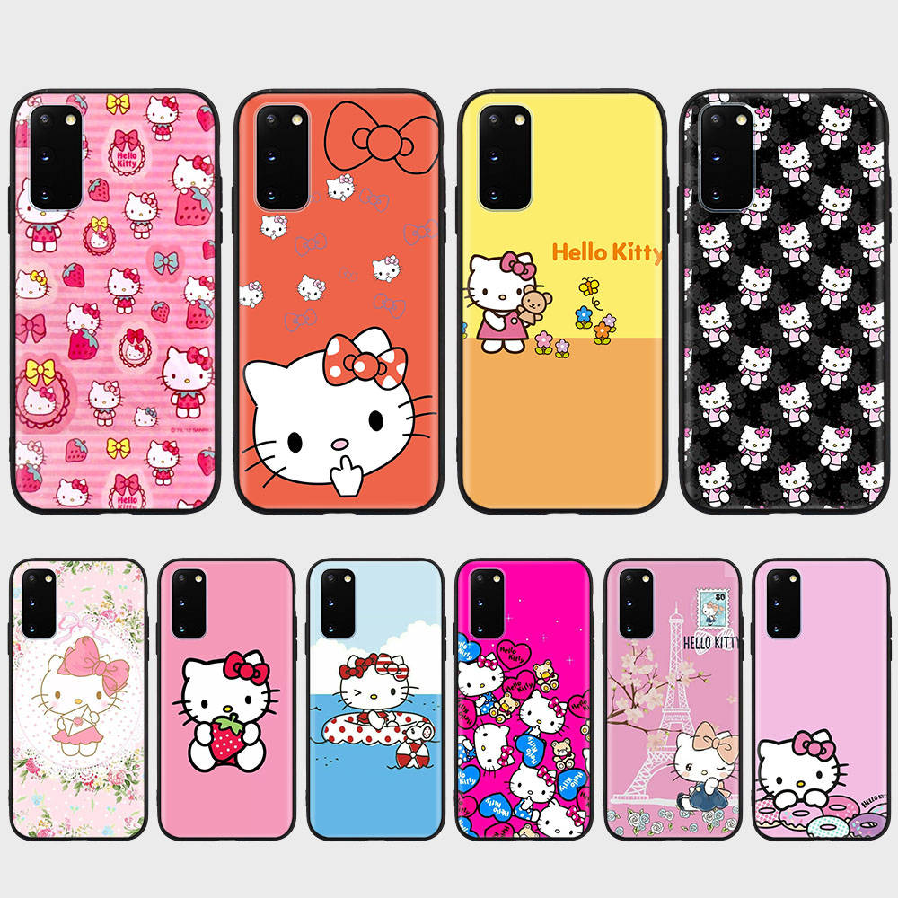 Чехол KT67 Hello Kitty Cartoon для Samsung A04 A14 A23 A34 A54 M23 M33 M52 M53 Realme 10 9 C30S C35 C55 VIVO Y02S Y21 Y33S Y51 X80 Pro Прозрачный чехол
