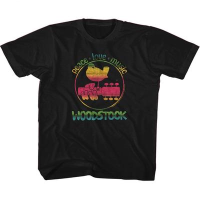 Детская футболка Woodstock с градиентом, Топы, Футболки, Мужские, Женские, Унисекс