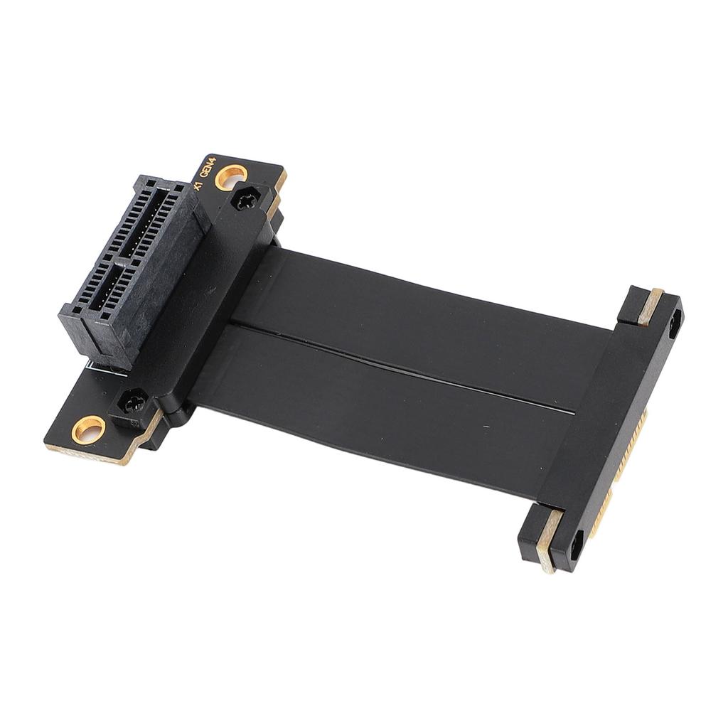 PCIE 4.0 X1 Extension Cable Dual 90 Degree Right Angle GPU Riser Cable for WiFi Card Sound Card