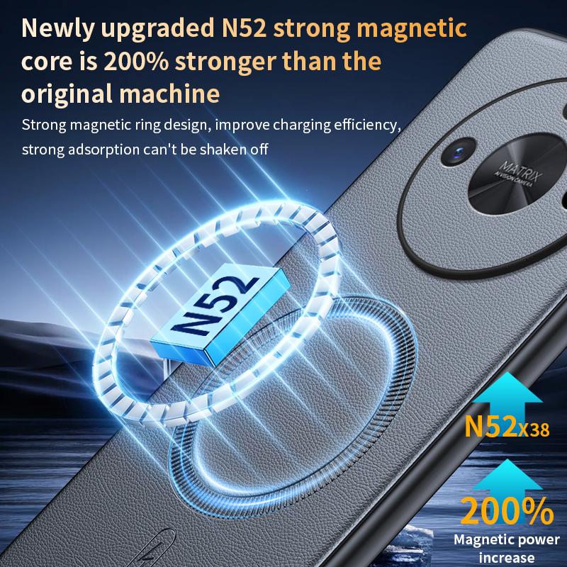 For Honor X50 Case Magnetic Leather Shield Cover For Honor X50 High Quality Anti-Fingerprint Non-Slip PC+TPU