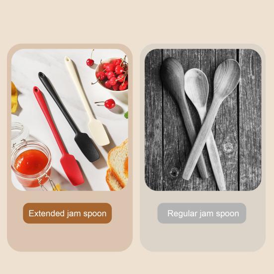 Силиконовая лопатка для банок для соскребания, намазывания, с длинной ручкой, резиновый скребок для банок, бутылок, термостойкий, не содержит БФА, силикон