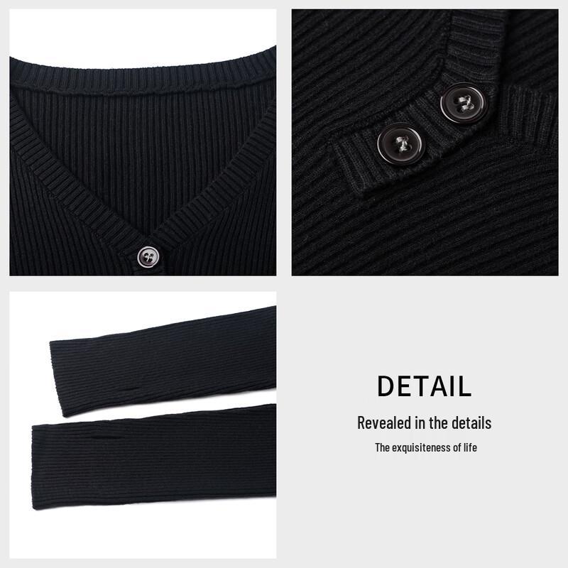 Handu Yishe Women's Slim-Fit V-Neck Knit Pullover Sweater