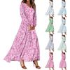 Women's Summer Dresses Casual Long Sleeve Maxi Dresses Cute Floral Maxi Dresses Wedding Guest Dresses Flowing Dresses