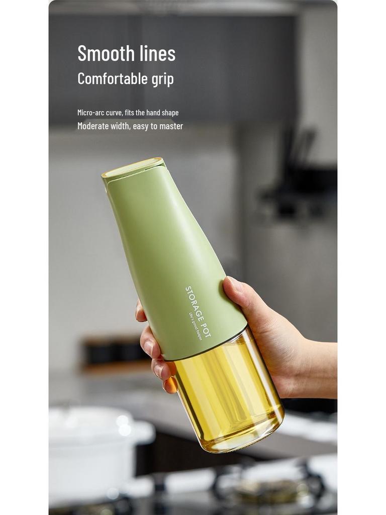 Автоматический герметичный стеклянный масляный горшок для кухни - Открывающийся/закрывающийся носик с ненавесным дизайном, подходит для масла, уксуса, соевого соуса и приправ.