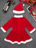 Детский костюм Санты для девочек, рождественское платье, рождественская вечеринка, бархатное платье Санта-Клауса для косплея