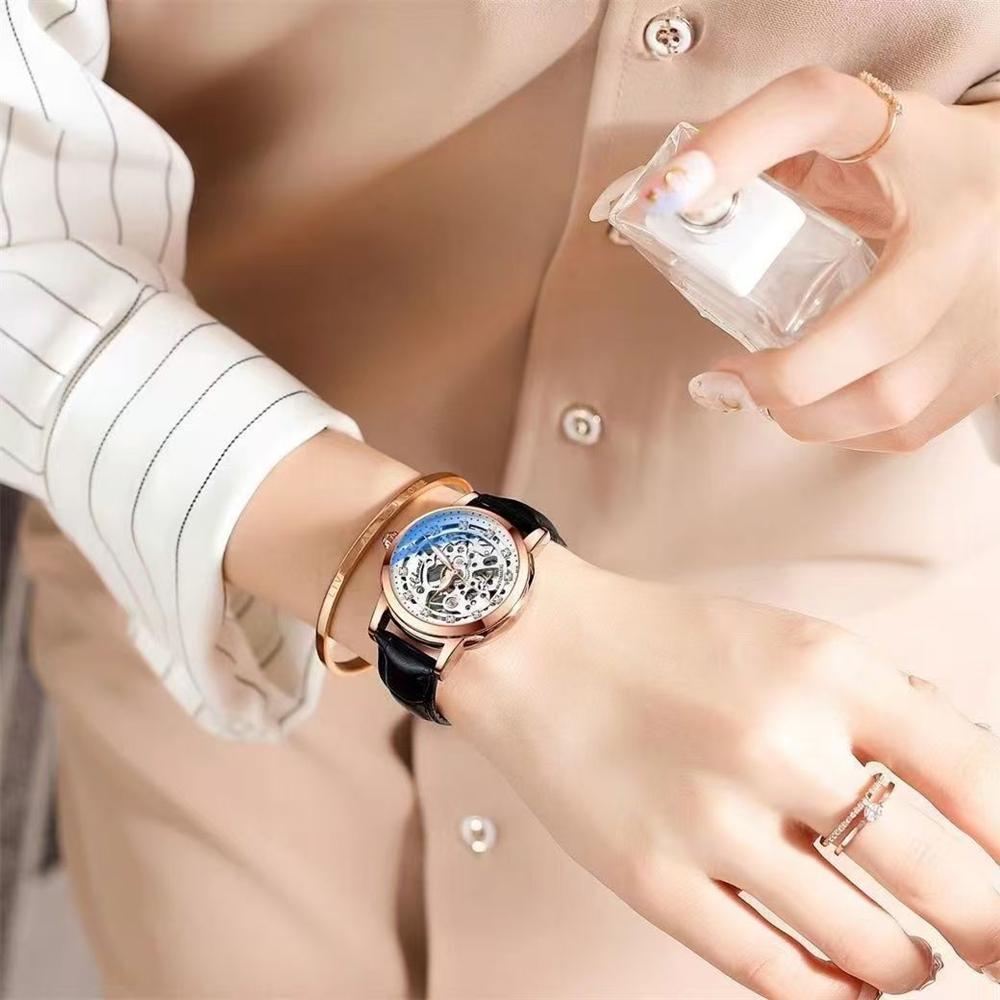 Chenxi Женские автоматические механические часы Топ Бренд Роскошные из нержавеющей стали Водонепроницаемые наручные часы