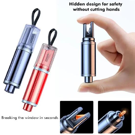 Portable Auto Emergency Escape Tool Window Breaking Hammer Seatbelt Cutter Universal Life Saving Safety Accessory For Drivers