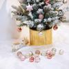33pcs Crafts 3cm Christmas Ball Creative Waterproof Christmas Tree Pendant Delicate Painted Hanging Ornament Gift