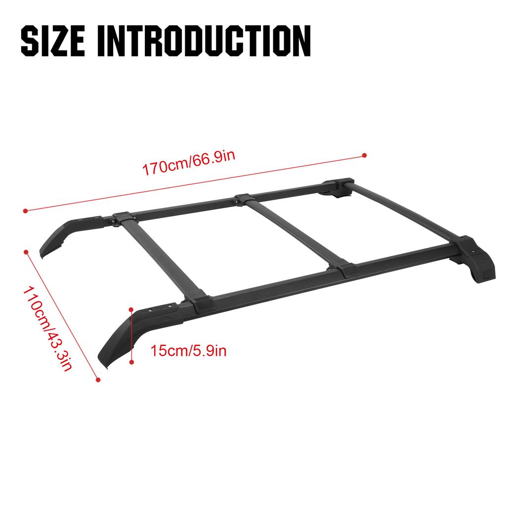 For Ford BRONCO Extended Roof Rack Lightweight Hardtop Cross Bars Kit Roof Expansion Platform Luggage Frame Modification