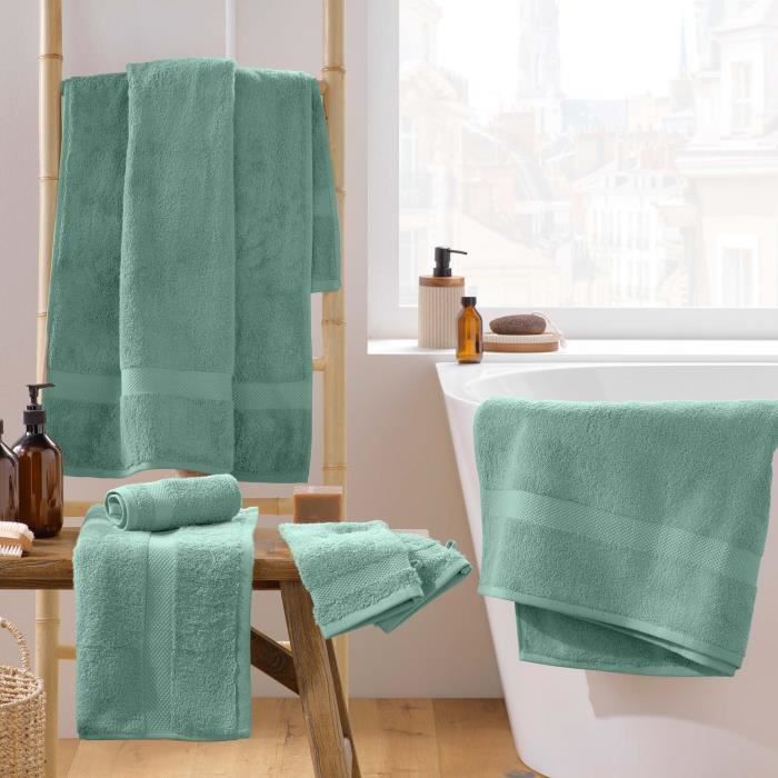 Serviette de douche - Elegante - Céladon - 70 x 130 cm - 100% coton - 600 gr/cm²