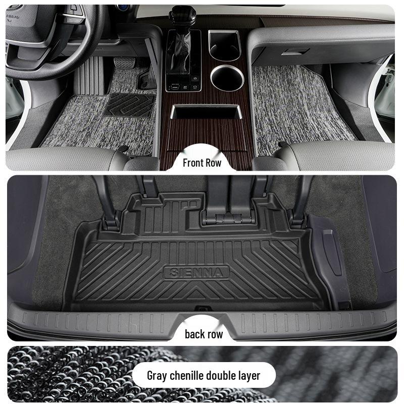 TPE Коврики в салон для Toyota Sienna 7-местная, Первый ряд, 2021-2025