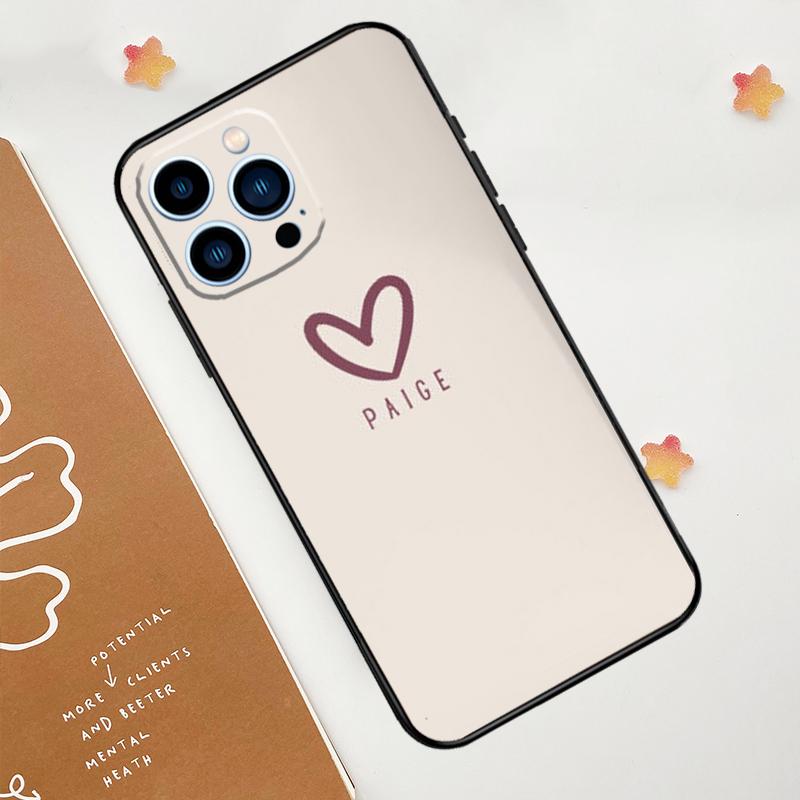 Personalized Name Pastel Custom Case For iPhone 15 16 14 13 12 11 Pro Max Plus X XR XS Max 12 13 Mini Soft Bumper Cover