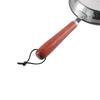Wooden Handle Omelette Pan Flat Bottom Open Skillet 304 Stainless Steel Frying Pan  Kitchen