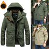 Зимняя мужская теплая куртка с хлопковой подкладкой размера 5XL, утепленная бархатная куртка средней длины, повседневная куртка для активного отдыха