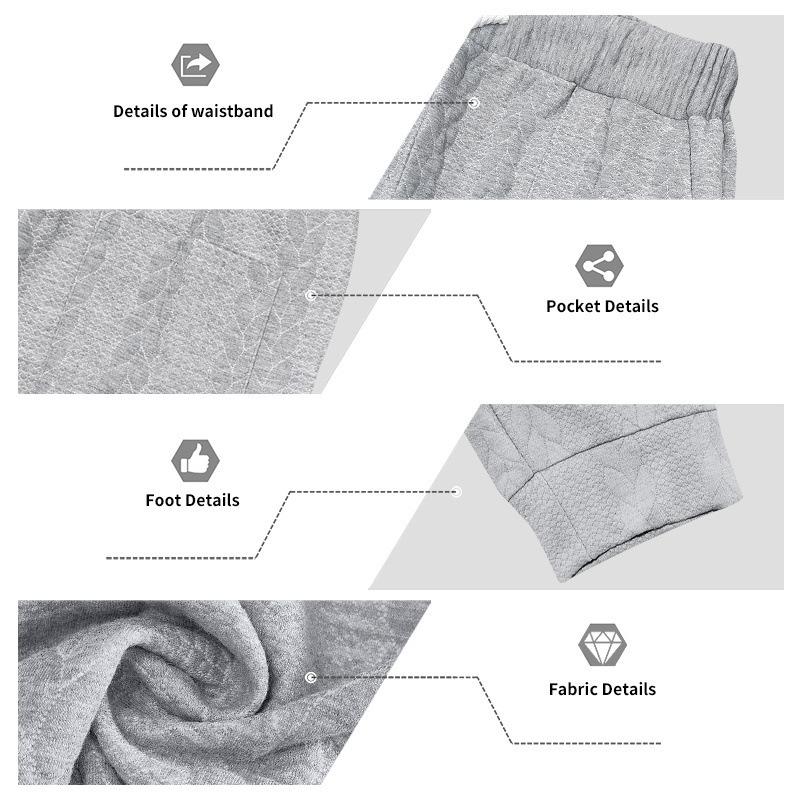 Autumn Winter New Jacquard Men's Loose Fit Jogger Pants Men's Cuffed Sweatpants Trousers