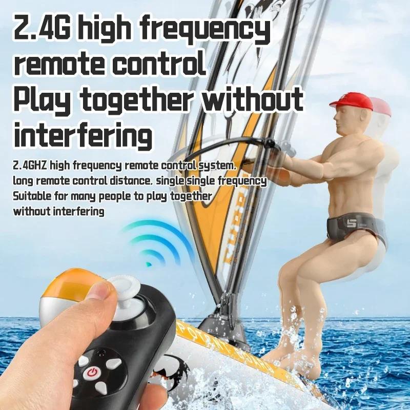 Радиоуправляемые лодки Парусник Модель Игрушка 2,4G Лодка с дистанционным управлением Мини Электрические Игрушки Наружные Игрушки для Бассейна для Детей Мальчиков Детей