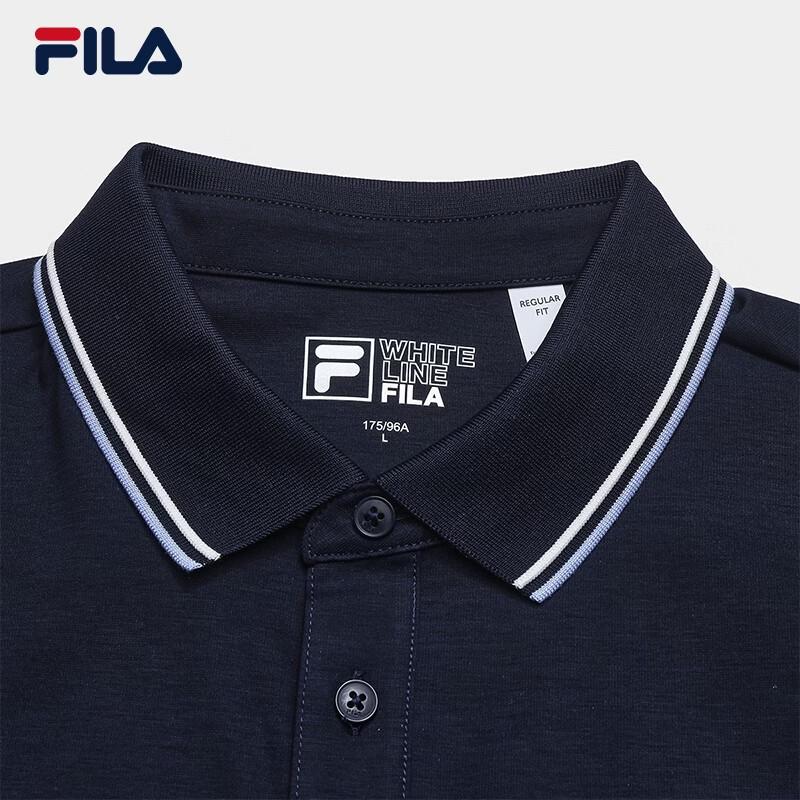 Fila Мужская элитная вязаная футболка-поло с коротким рукавом
