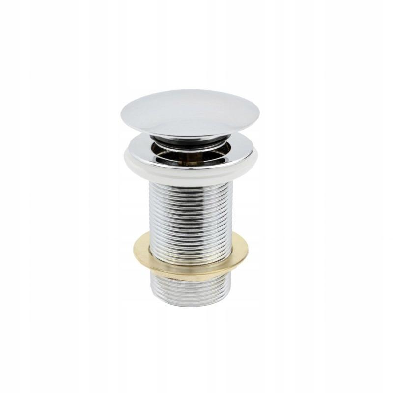 Hydroland Round Click-Clack Overflow Plug, Silver, 1 Pc