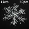 Handmade Gift Plastic White Snowflake Decoration Hanging Ornaments Christmas Tree Xmas Decor