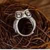 Vintage Owl Patron Saint Male and Female Ring Opening Adjustable Imitation Ring Cute Animal