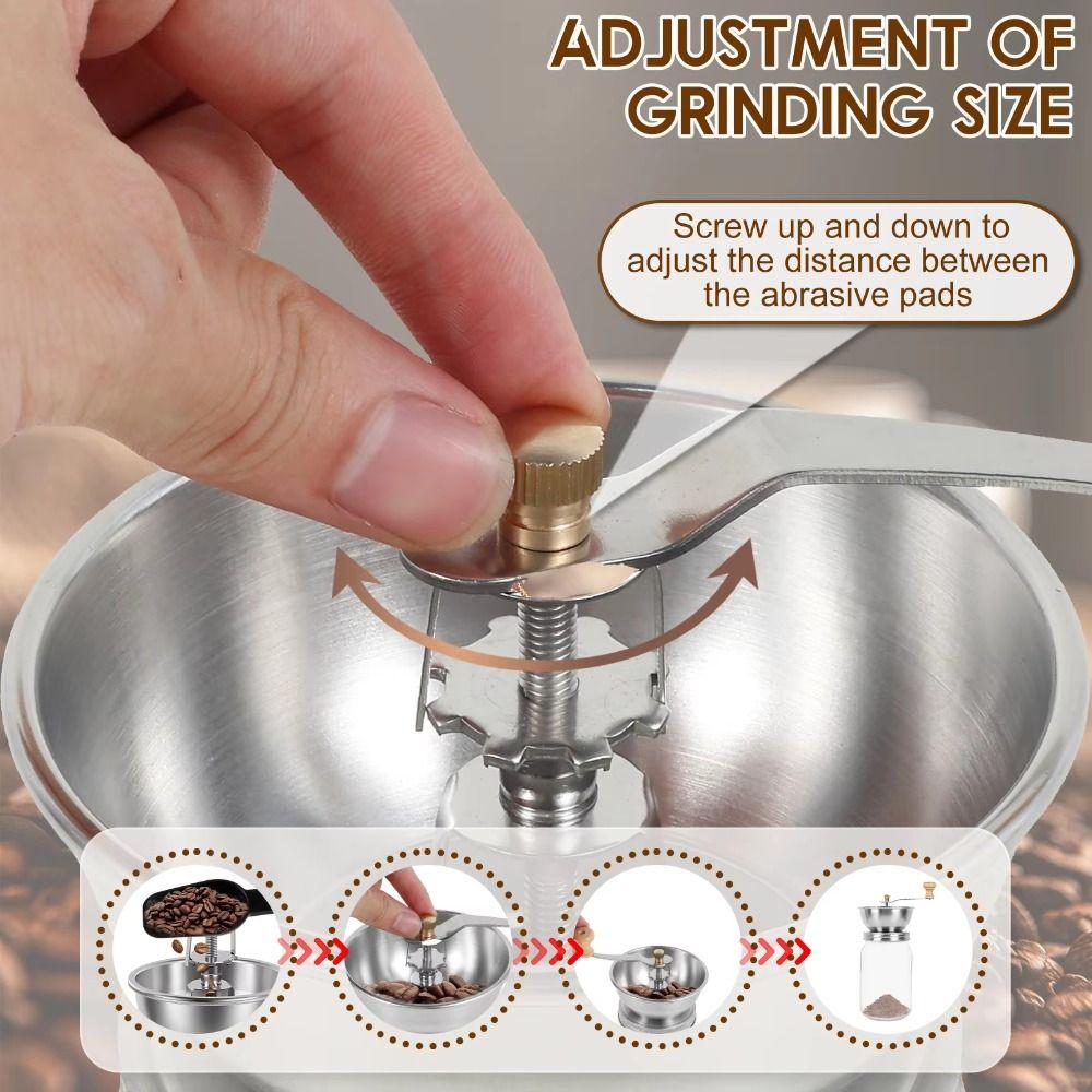 Stainless Steel Mason Jar Coffee Grinder Ceramic Core Bean Grinder Tools  DIY Grinding