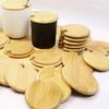 Крышка для чашки из бамбука с отверстиями для ложки, деревянная крышка для контейнеров, банок, мисок, многоразовая герметичная деревянная крышка для пищевых продуктов, аксессуары для напитков на вечеринке