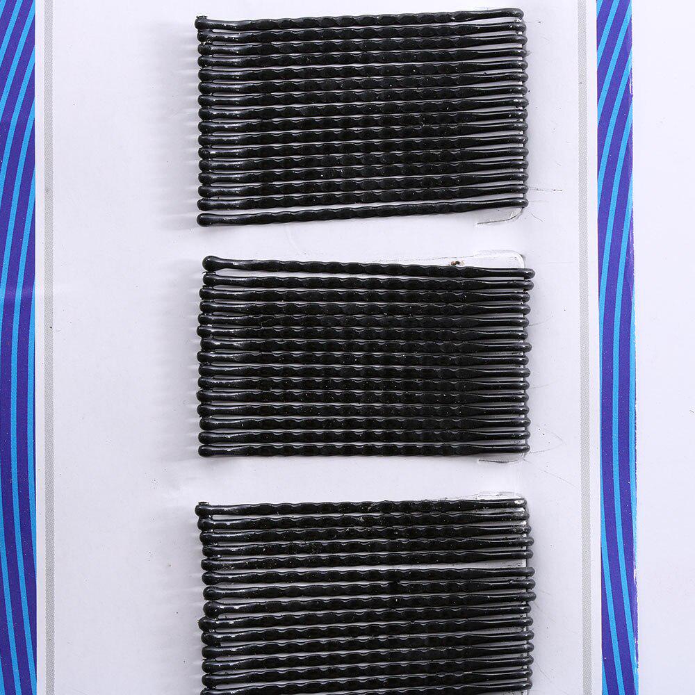 Набор металлических шпилек для волос в чёрном цвете 60шт