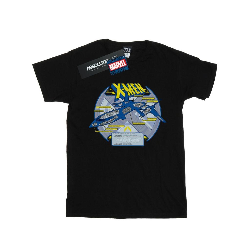 Marvel Mens X-Men X-Jet Breakdown T-Shirt