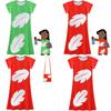 Lilo And Stitch Girl Dress With Polyester Fabric And Abstract Print For Spring Autumn Playtime