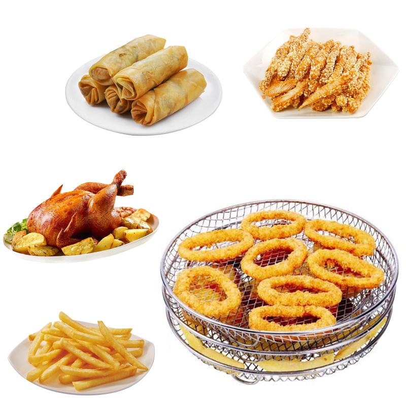 3-слойная стойка для обезвоживания фритюрницы, штабелируемая, экономящая пространство, нержавеющая сталь 304 для скороварок