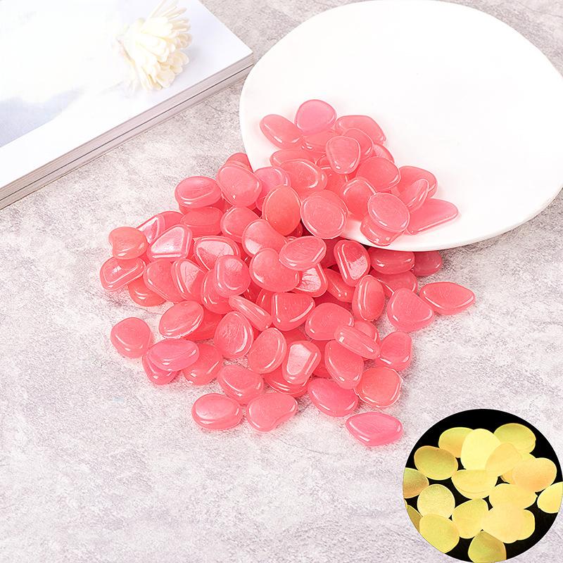 Glow-in-the-Dark Pebbles1000-2000pcsColorful Glowing Plastic Stones Reusable Wedding Party Garden Landscape Decoration