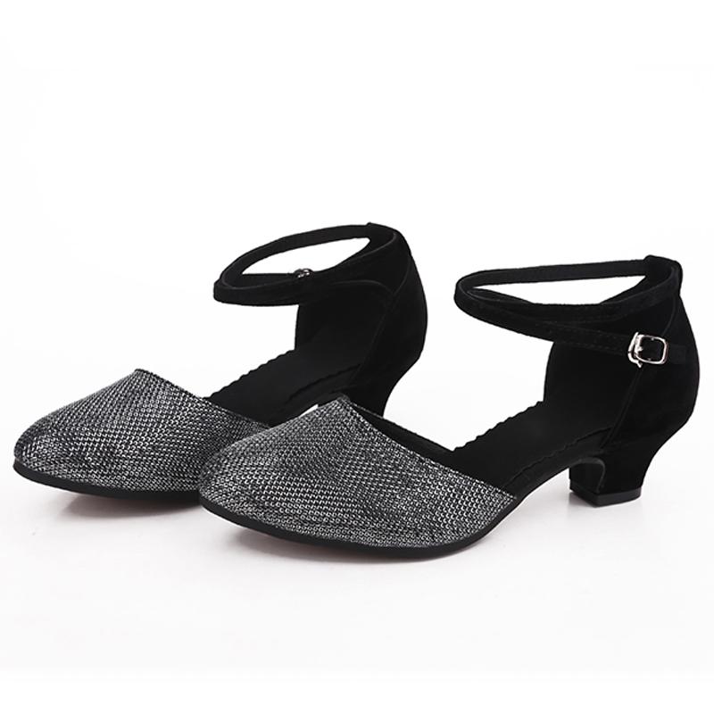 Туфли для латинских танцев для джазовых бальных танцев, женские сандалии на высоком каблуке в полоску для танцев