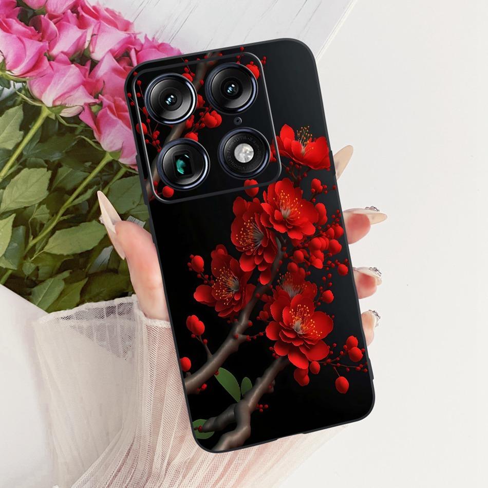 For Motorola Signature Cute Flower Butterfly Cat Painted Case For Motorola Signature XT2603-2 Black Silicone Soft Phone Cases