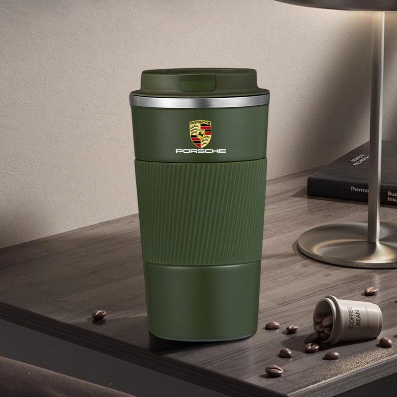 500 мл Термокружка из нержавеющей стали Портативный Кофейный Термос Стакан для Воды Для Porsche Panamera Cayenne Taycan 911 718 Macan Carrera-GT